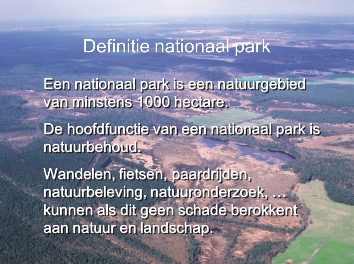 Definitie nationaal park