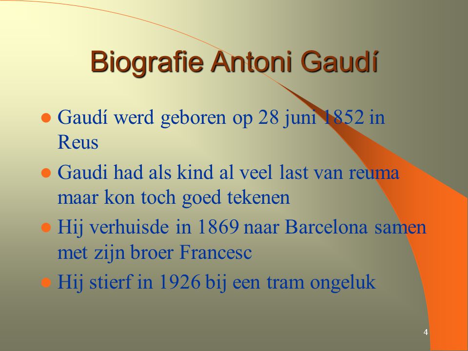 Biografie Antoni Gaudí