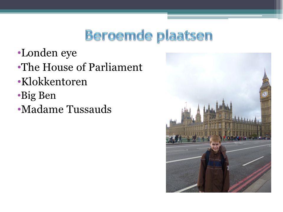 Beroemde plaatsen Londen eye The House of Parliament Klokkentoren