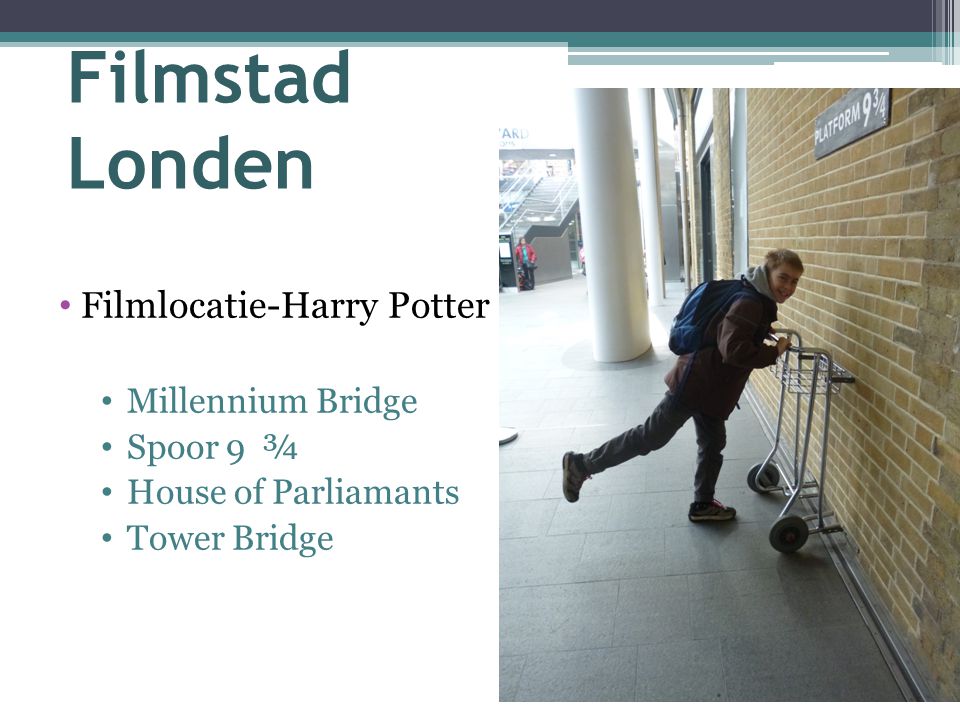 Filmstad Londen Filmlocatie-Harry Potter Millennium Bridge Spoor 9 ¾