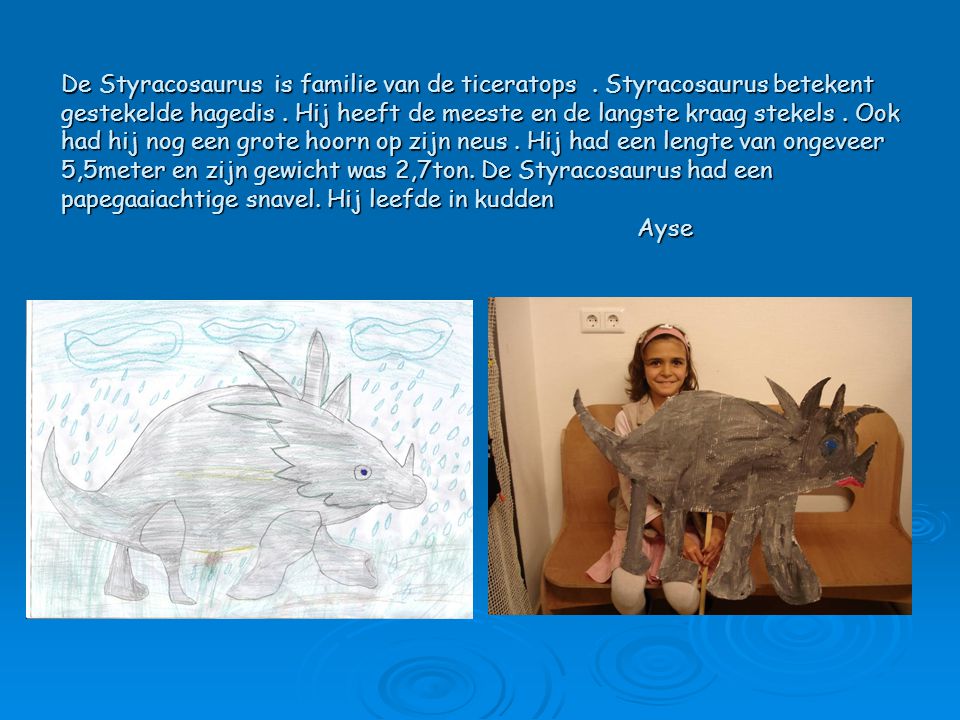De Styracosaurus is familie van de ticeratops