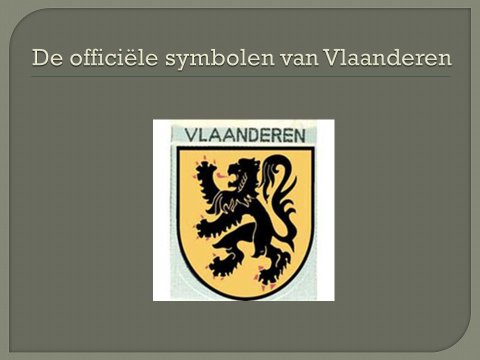 De officiële symbolen van Vlaanderen