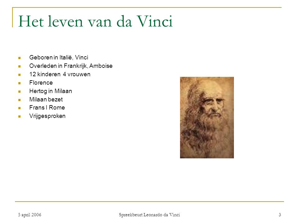 Spreekbeurt Leonardo da Vinci