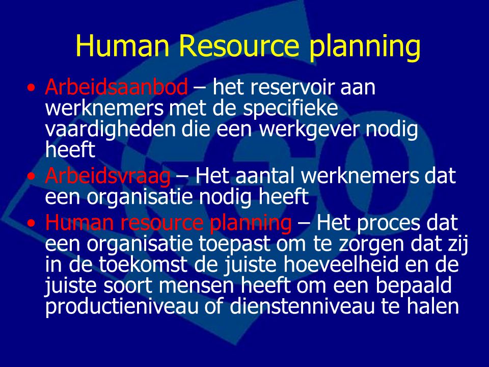 Human Resource planning