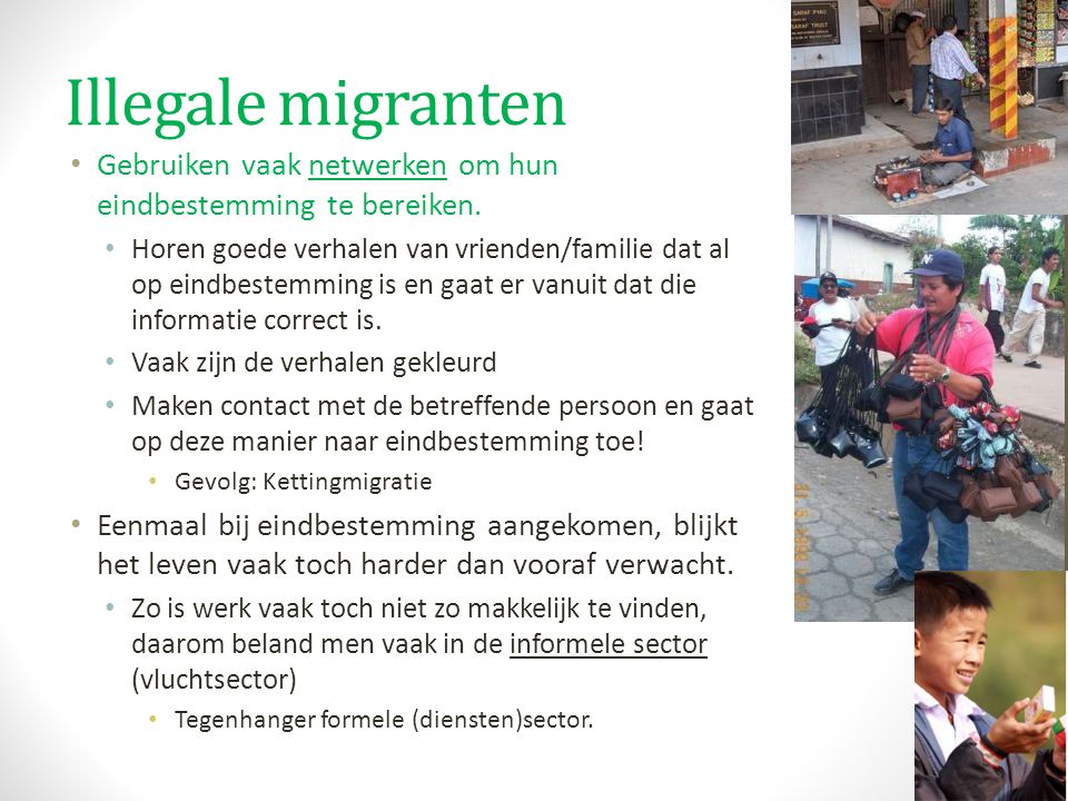 Illegale migranten Gebruiken vaak netwerken om hun eindbestemming te bereiken.