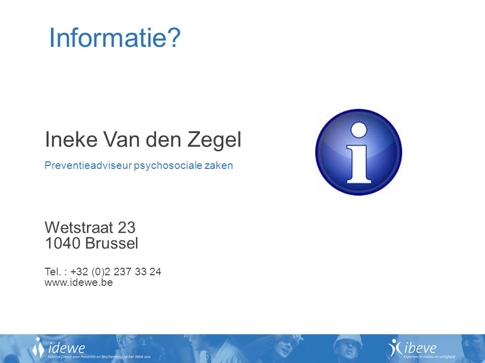 Informatie Ineke Van den Zegel Wetstraat Brussel