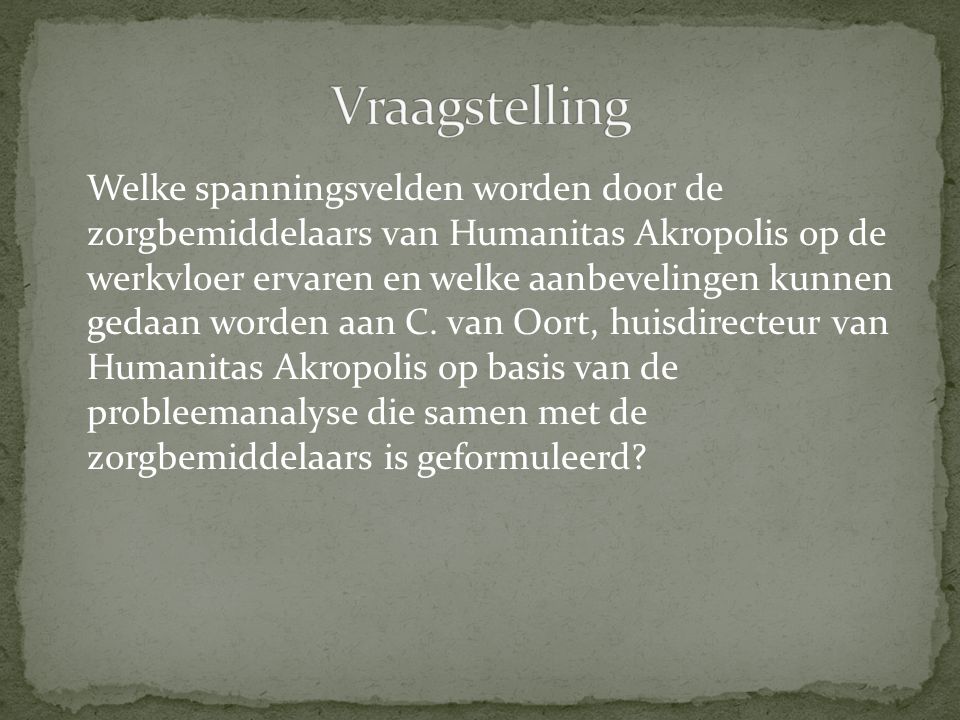 Vraagstelling