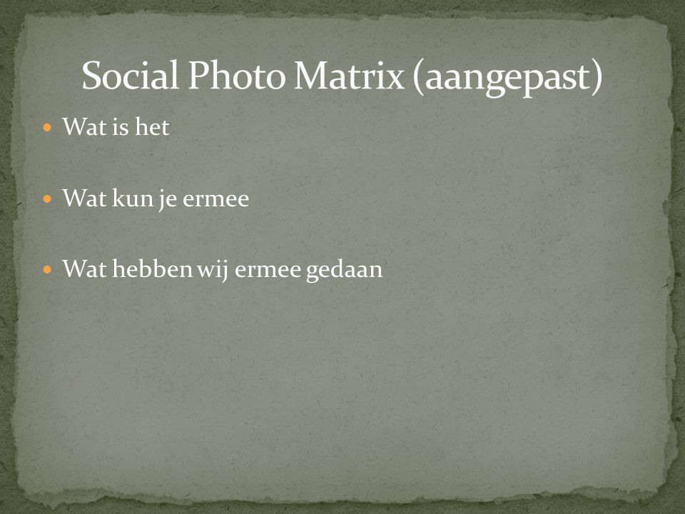 Social Photo Matrix (aangepast)