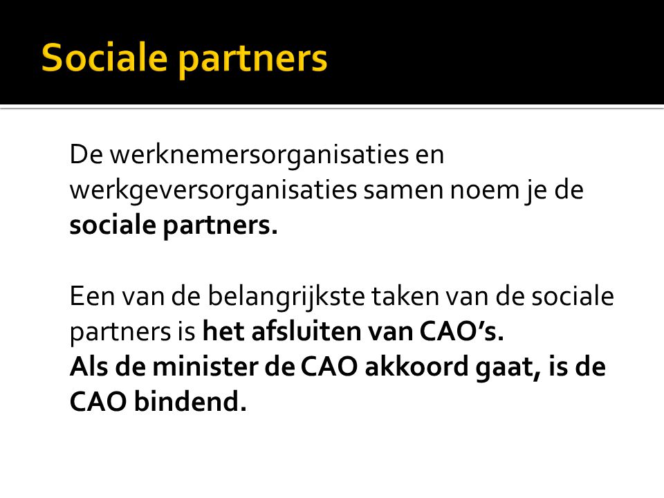 Sociale partners