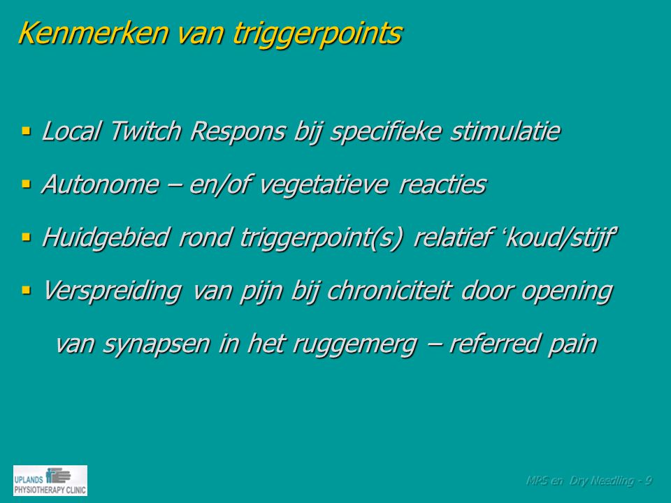 Kenmerken van triggerpoints