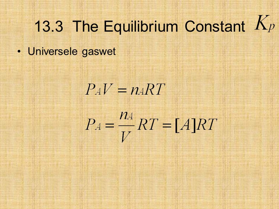 13.3 The Equilibrium Constant