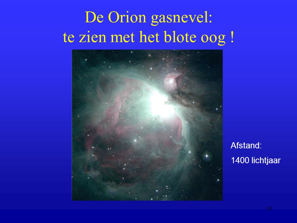 De Orion gasnevel: te zien met het blote oog !