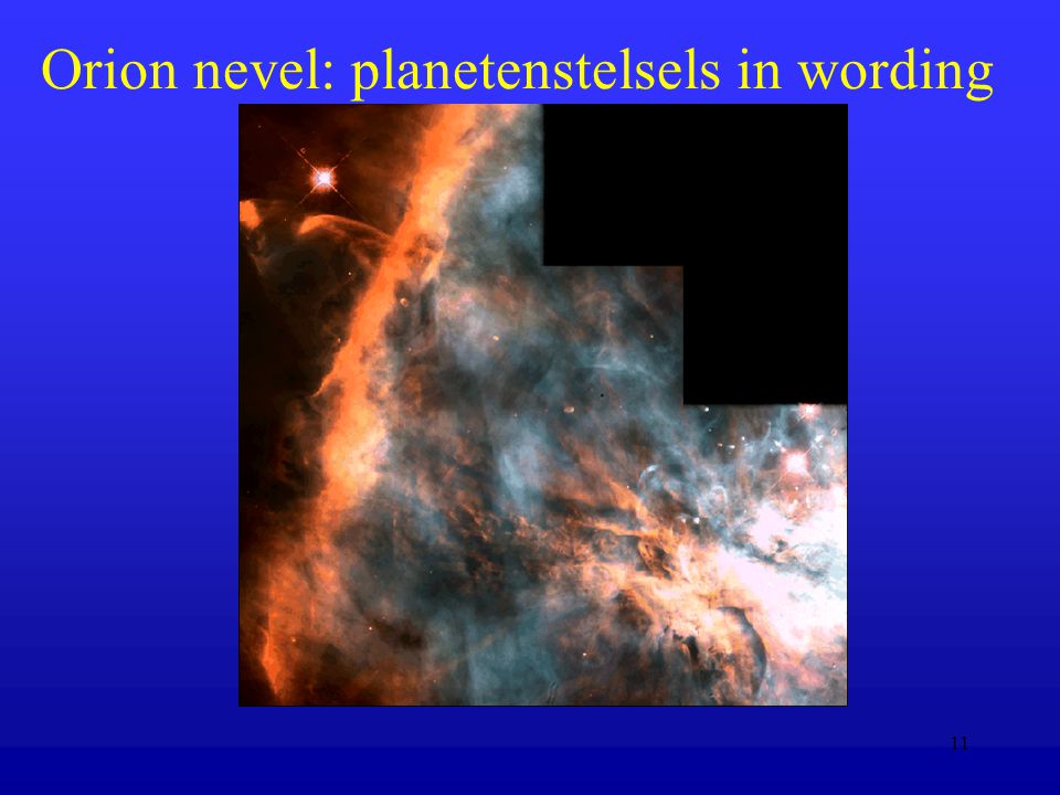 Orion nevel: planetenstelsels in wording