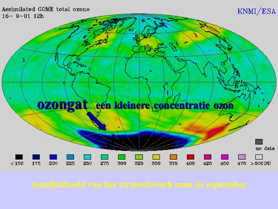 ozongat een kleinere concentratie ozon