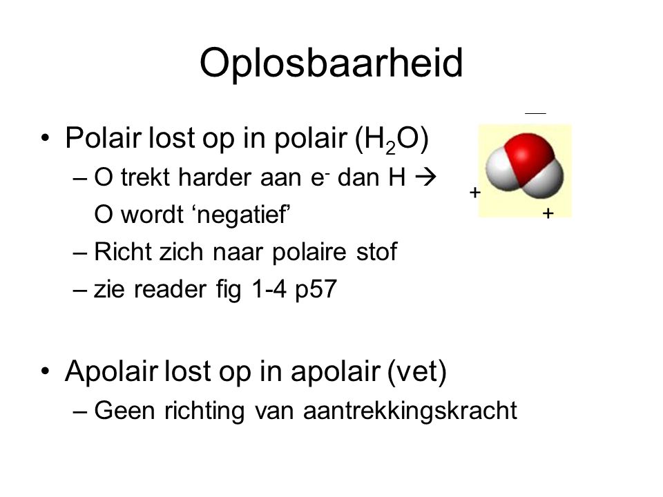 Oplosbaarheid Polair lost op in polair (H2O)