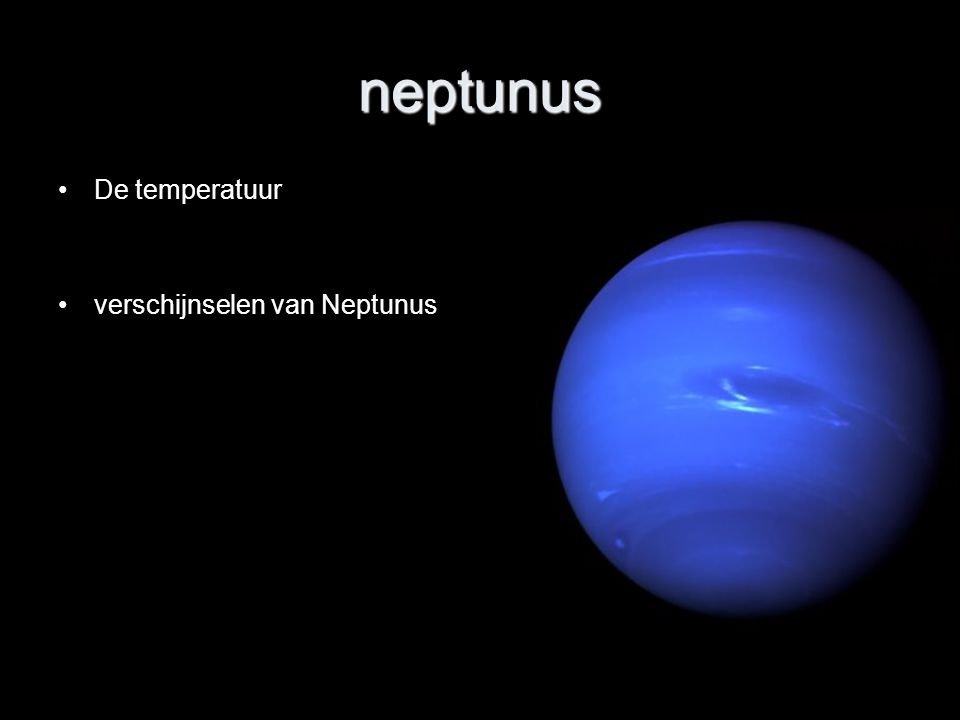 neptunus De temperatuur verschijnselen van Neptunus
