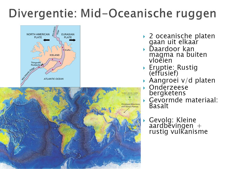 Divergentie: Mid-Oceanische ruggen