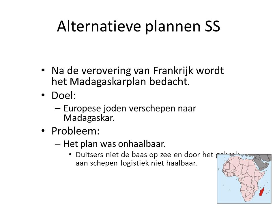 Alternatieve plannen SS