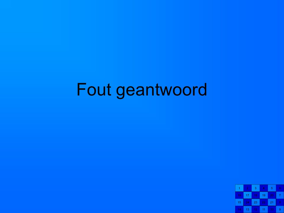 Fout geantwoord