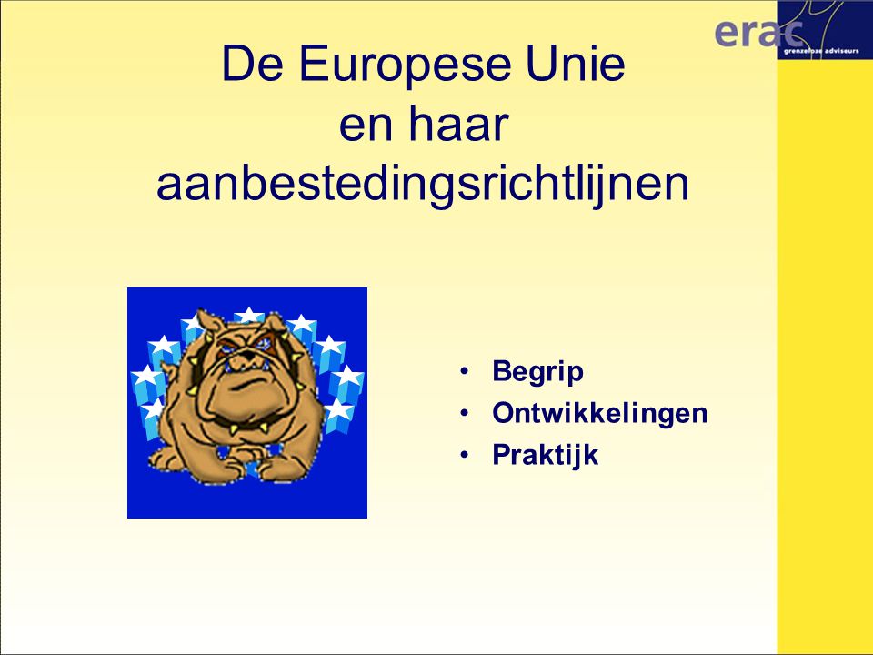 De Europese Unie en haar aanbestedingsrichtlijnen
