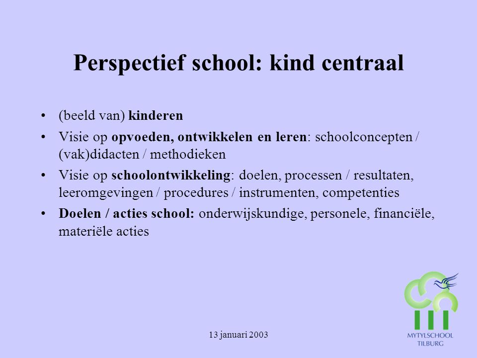 Perspectief school: kind centraal