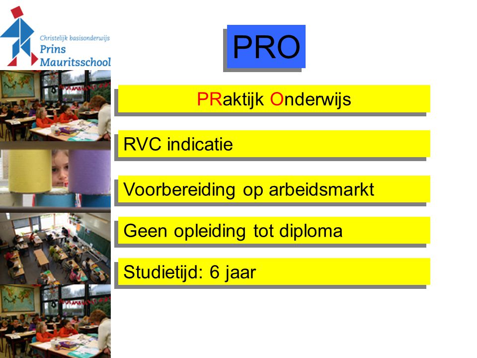 PRO PRaktijk Onderwijs RVC indicatie Voorbereiding op arbeidsmarkt