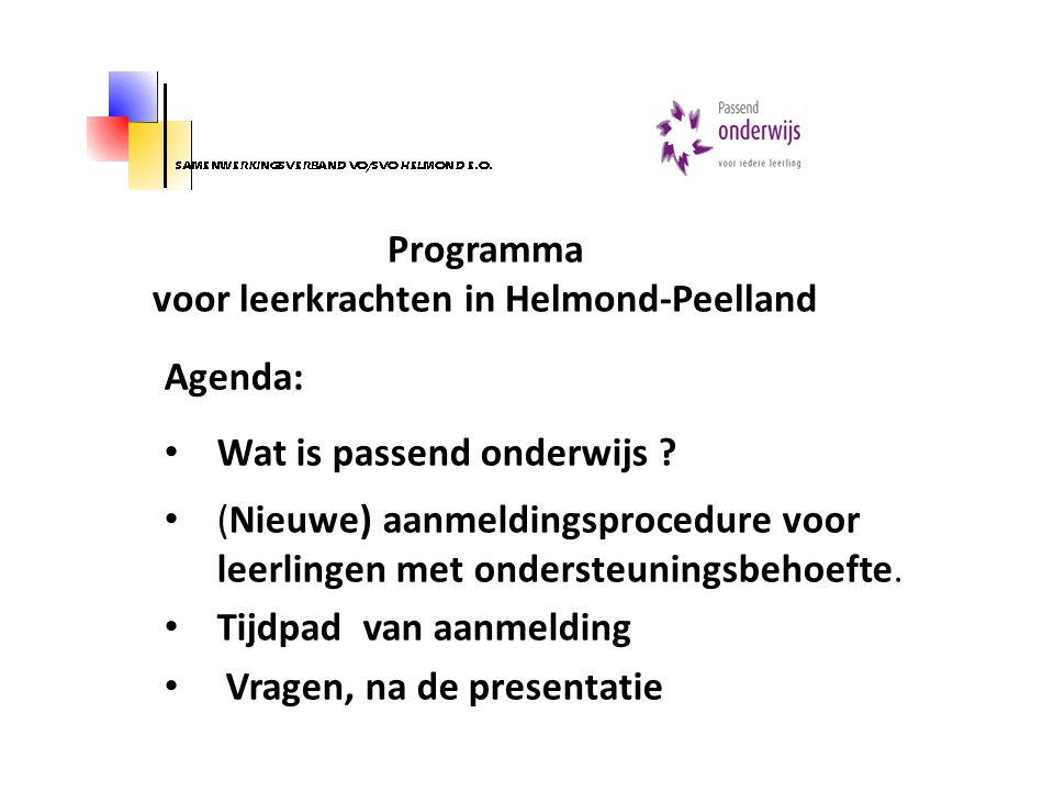 Programma voor leerkrachten in Helmond-Peelland