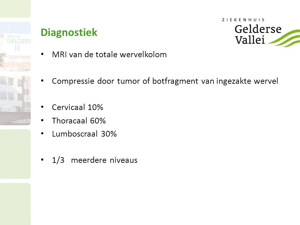 Diagnostiek MRI van de totale wervelkolom