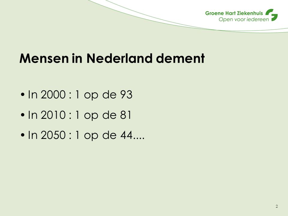 Mensen in Nederland dement