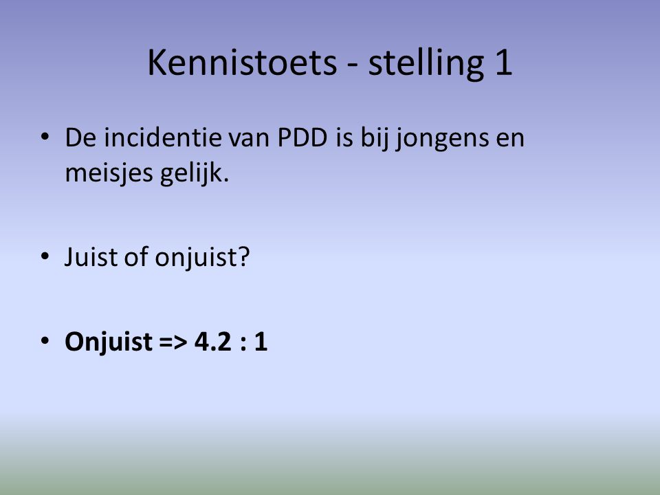 Kennistoets - stelling 1