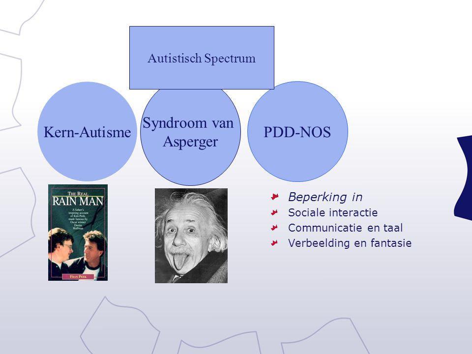 Syndroom van Asperger Kern-Autisme PDD-NOS Autistisch Spectrum