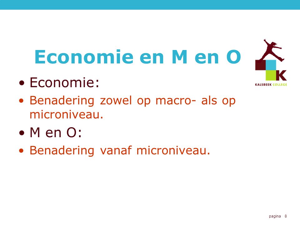 Economie en M en O Economie: M en O: