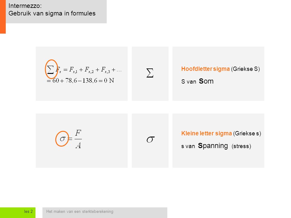 Intermezzo: Gebruik van sigma in formules