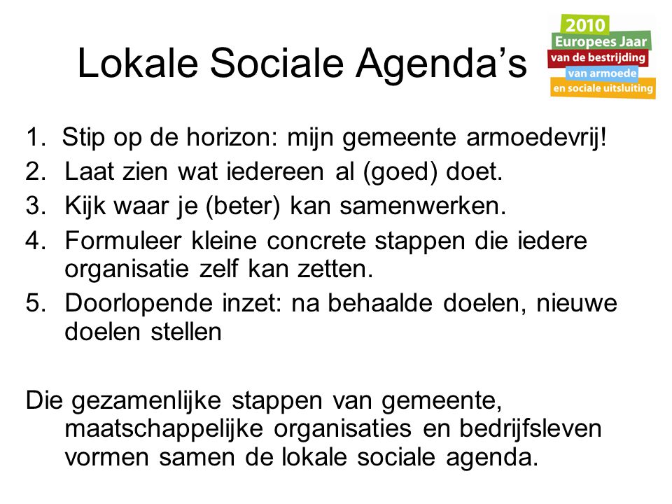Lokale Sociale Agenda’s