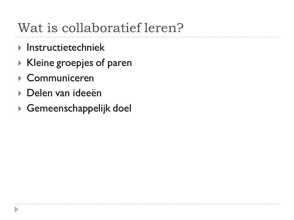 Wat is collaboratief leren
