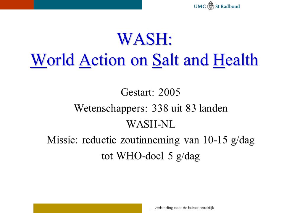 WASH: World Action on Salt and Health