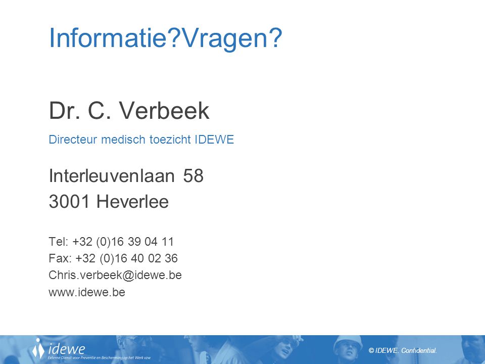 Informatie Vragen Dr. C. Verbeek Interleuvenlaan Heverlee