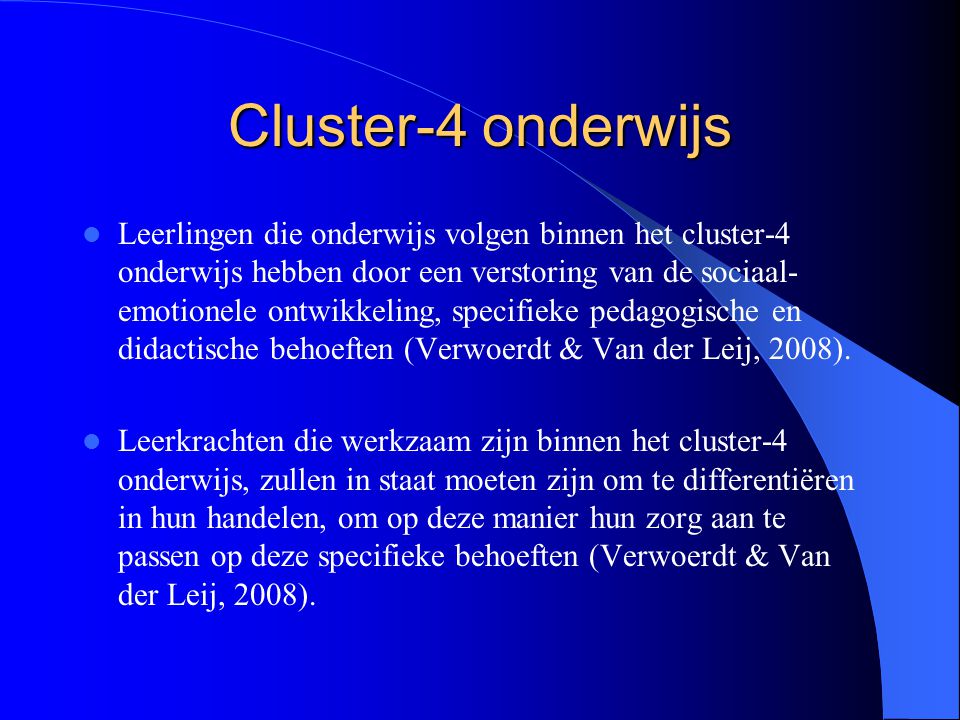 Cluster-4 onderwijs