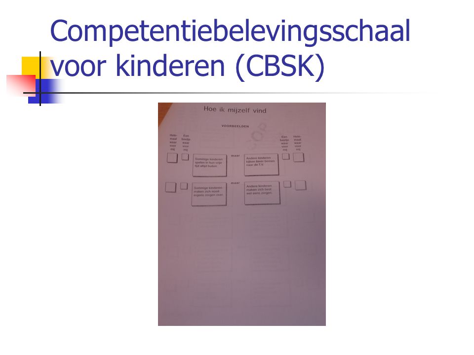 Competentiebelevingsschaal voor kinderen (CBSK)