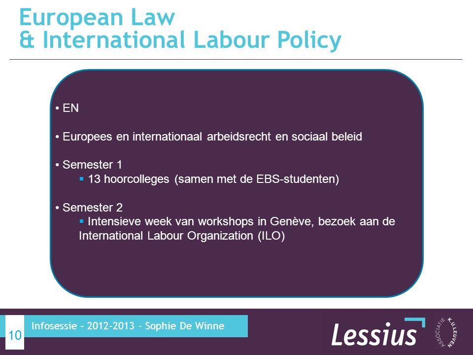 European Law & International Labour Policy