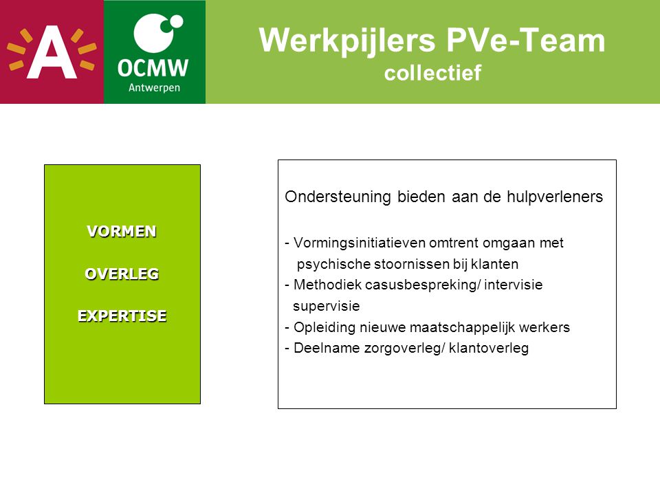 Werkpijlers PVe-Team collectief