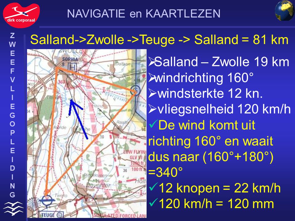 Salland->Zwolle ->Teuge -> Salland = 81 km