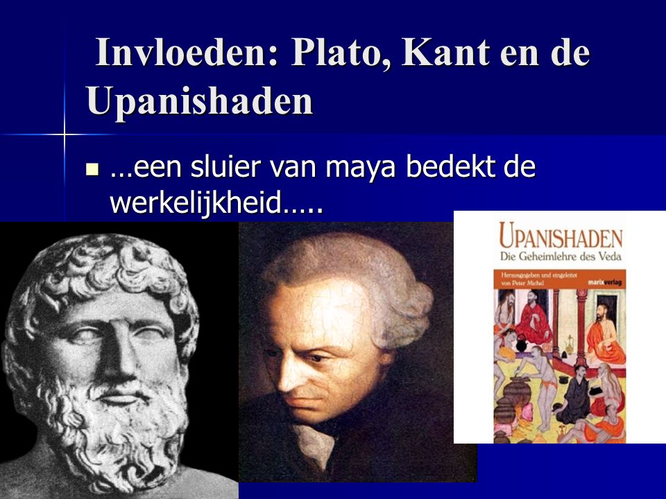 Invloeden: Plato, Kant en de Upanishaden