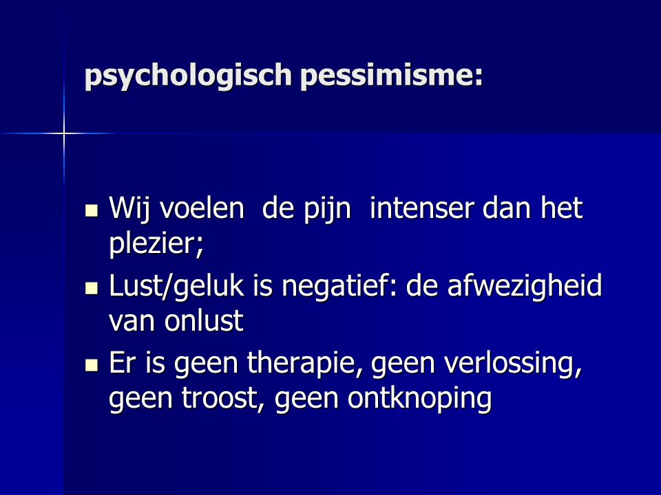 psychologisch pessimisme: