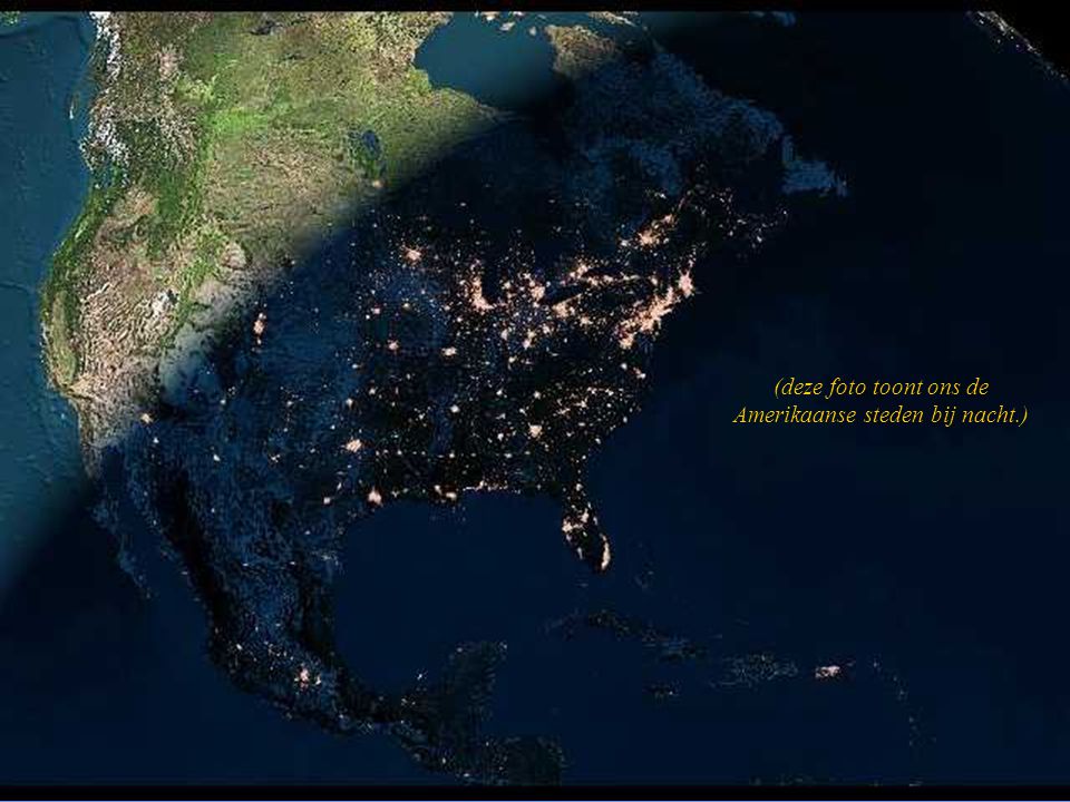 (deze foto toont ons de Amerikaanse steden bij nacht.)