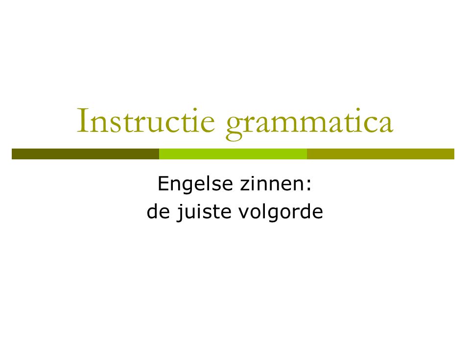 Instructie grammatica