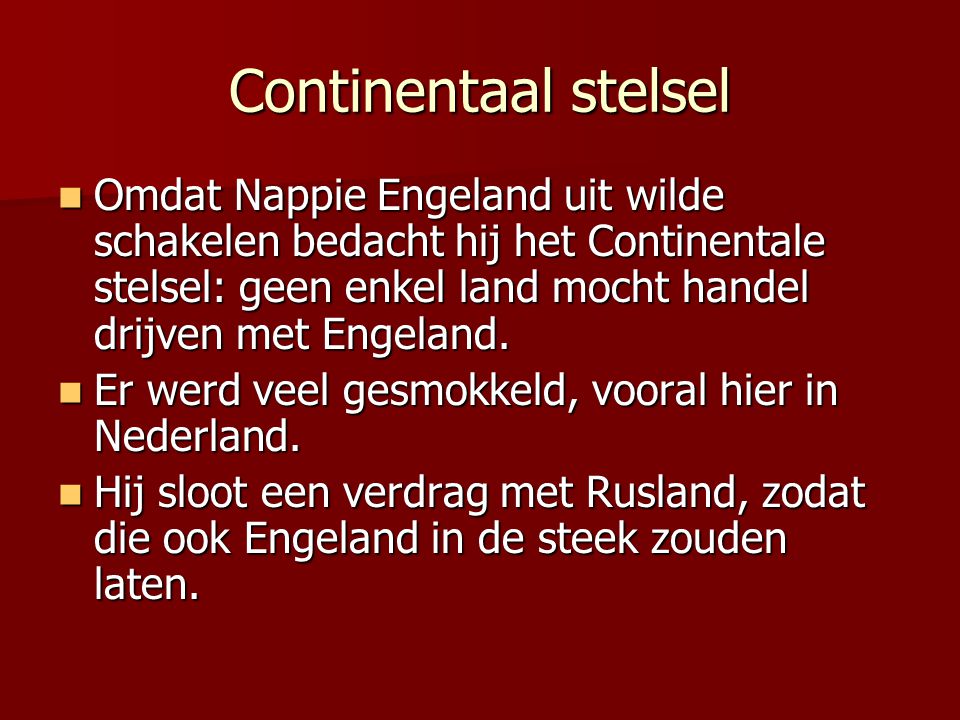 Continentaal stelsel