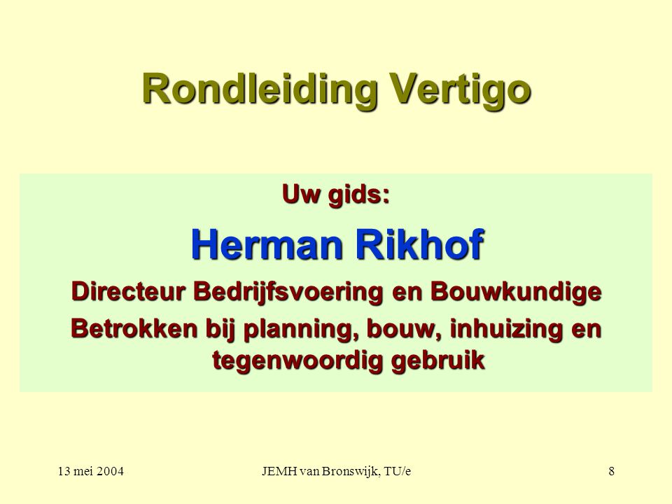 Rondleiding Vertigo Herman Rikhof