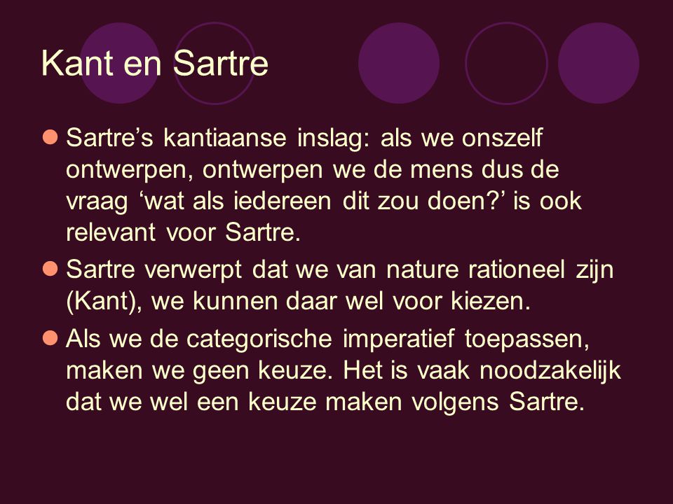 Kant en Sartre