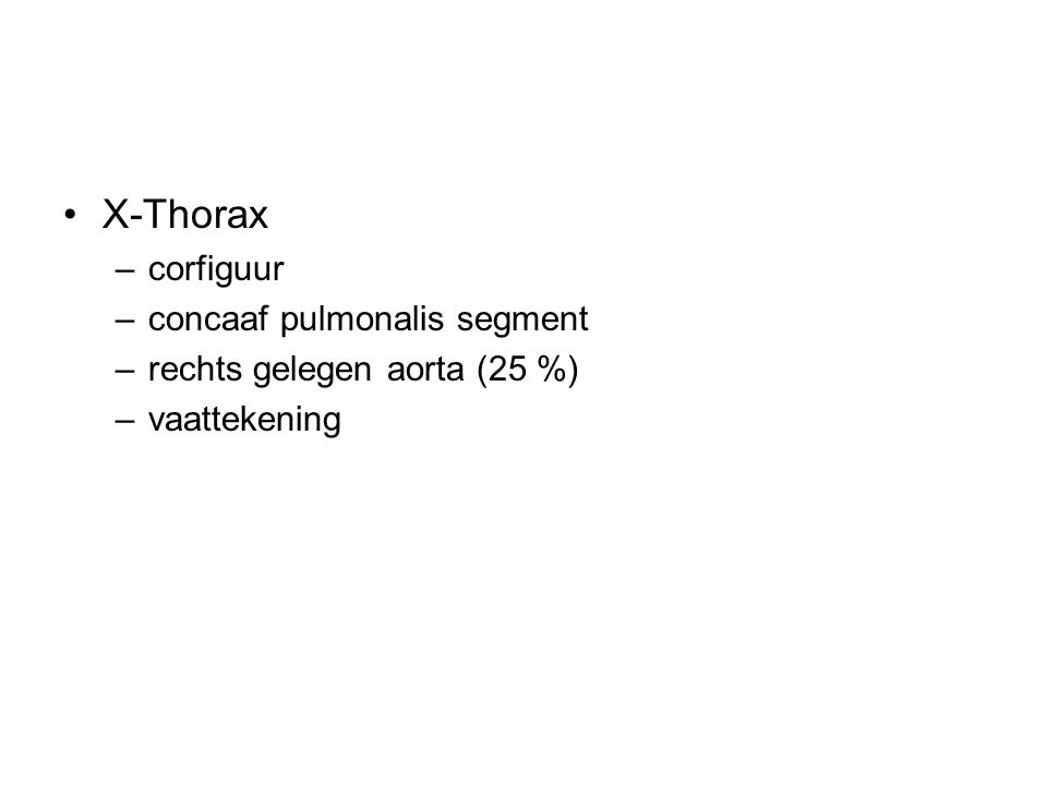 X-Thorax corfiguur concaaf pulmonalis segment